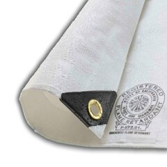 Flame Retardant Tarpaulin, White 200GSM - 2.7m x 3.5m